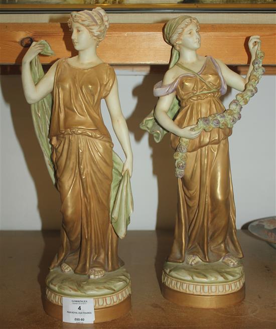 Pair Royal Dux figures